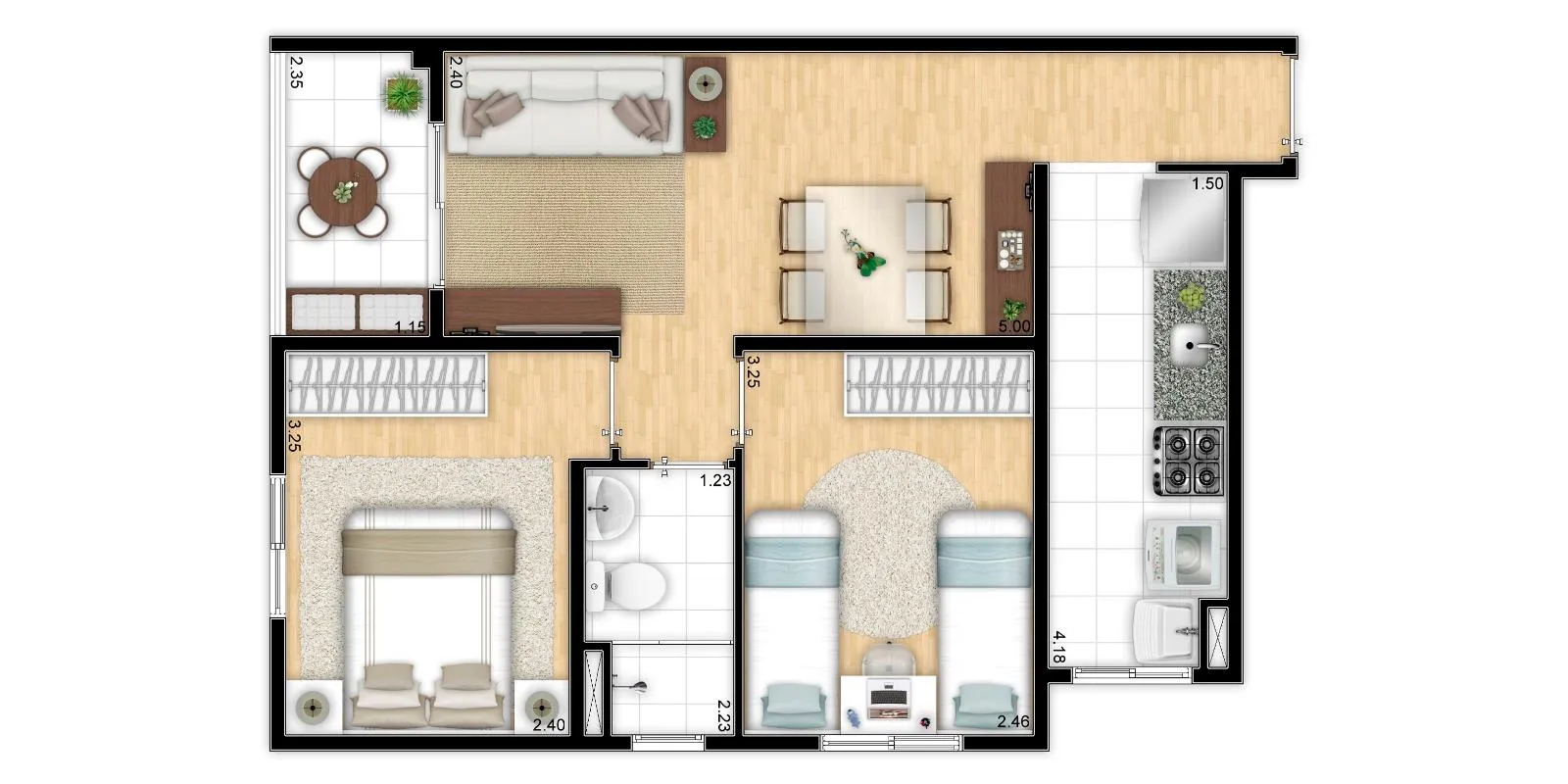 48,55m² 48,55m²