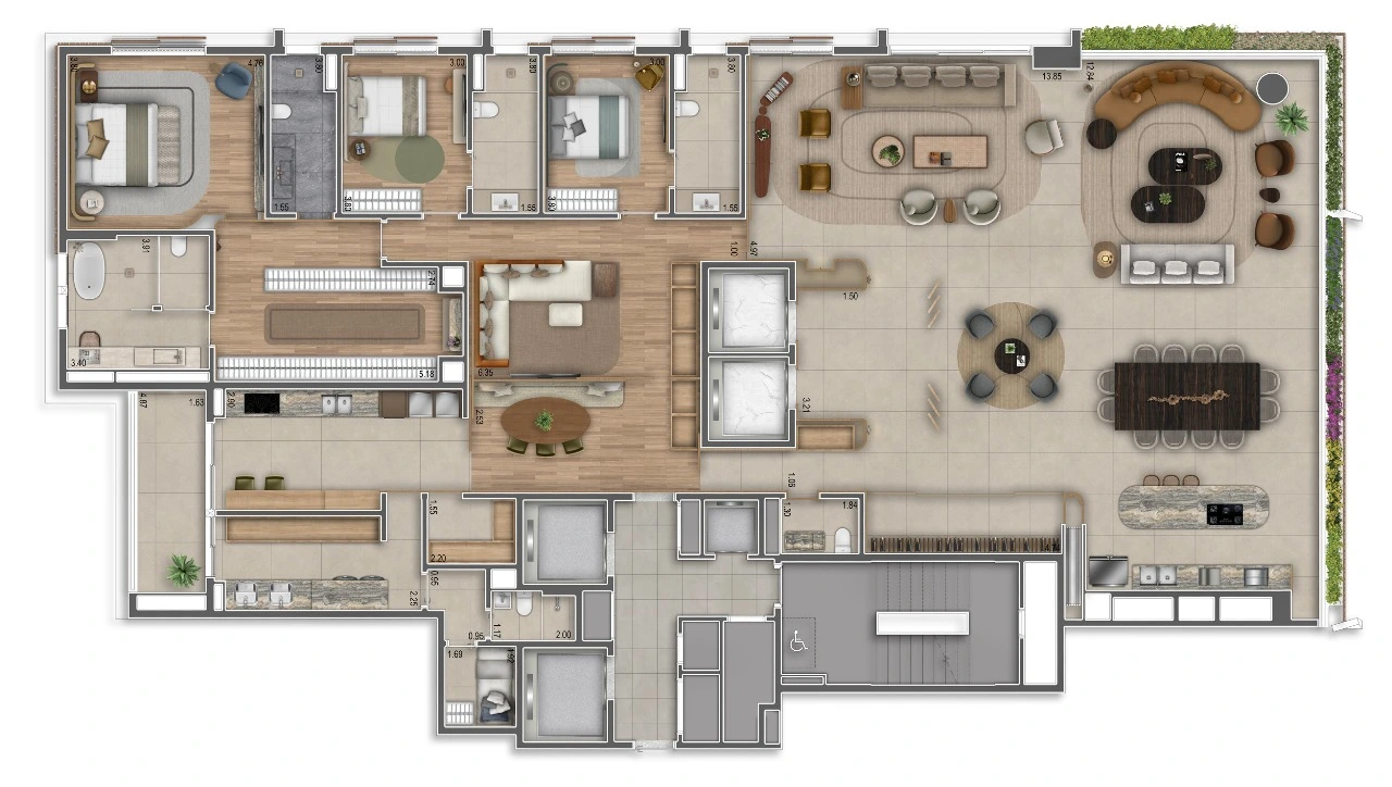 Planta do apartamento Granoscar Ibirapuera