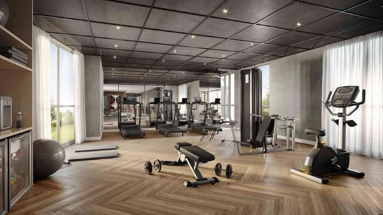 Fitness do empreendimento Horizon Paraiso Studio, em Paraíso