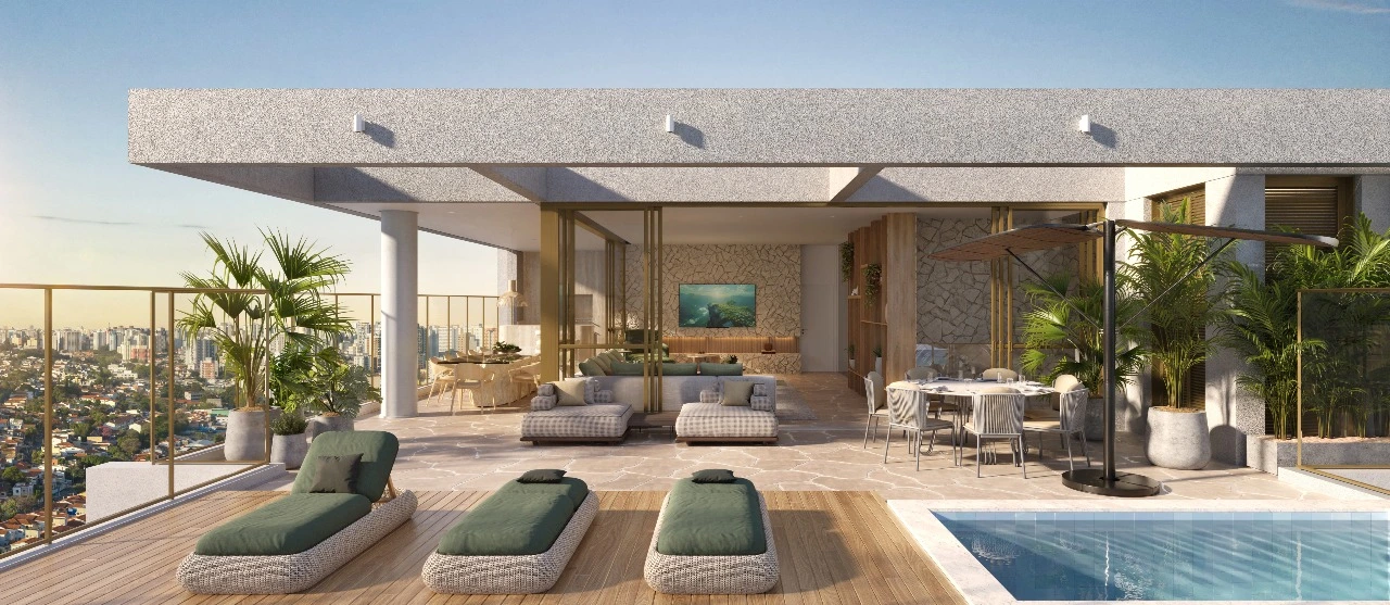 Terraço do apto duplex - 395m²