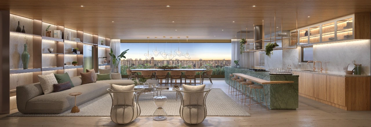 Living apto decorado - 207m²