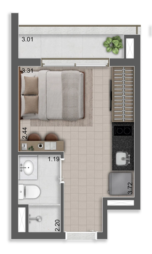 STUDIO 21,35m² STUDIO 21,35m²