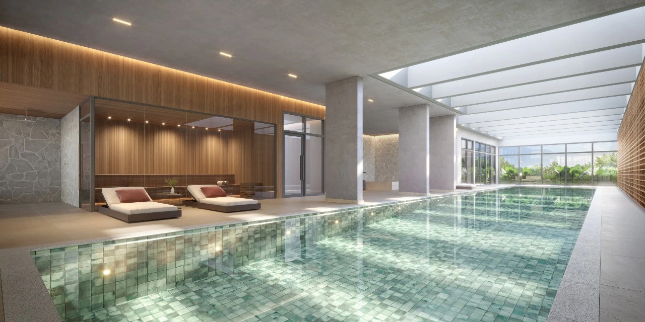 Piscina Coberta - Condomínio Alba do empreendimento The Rose Vila Mariana, em Vila Mariana