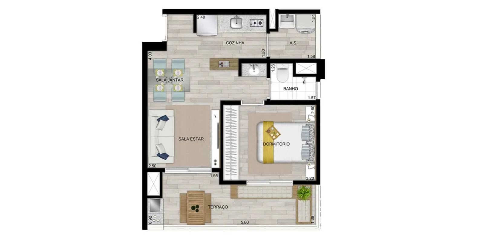 https://api.trisul-sa.com.br/cms/imagens/line-planta-ilustrativa-do-apto-de-1-dormitório-slide.webp Planta 45m² - 1 dorm