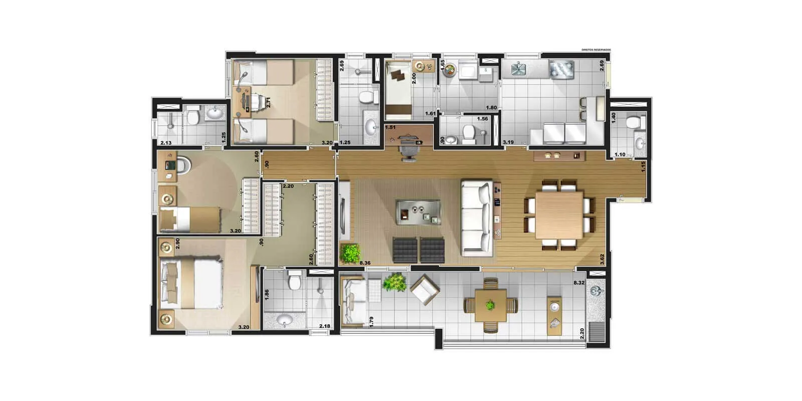 Planta 128m² Planta 128m²